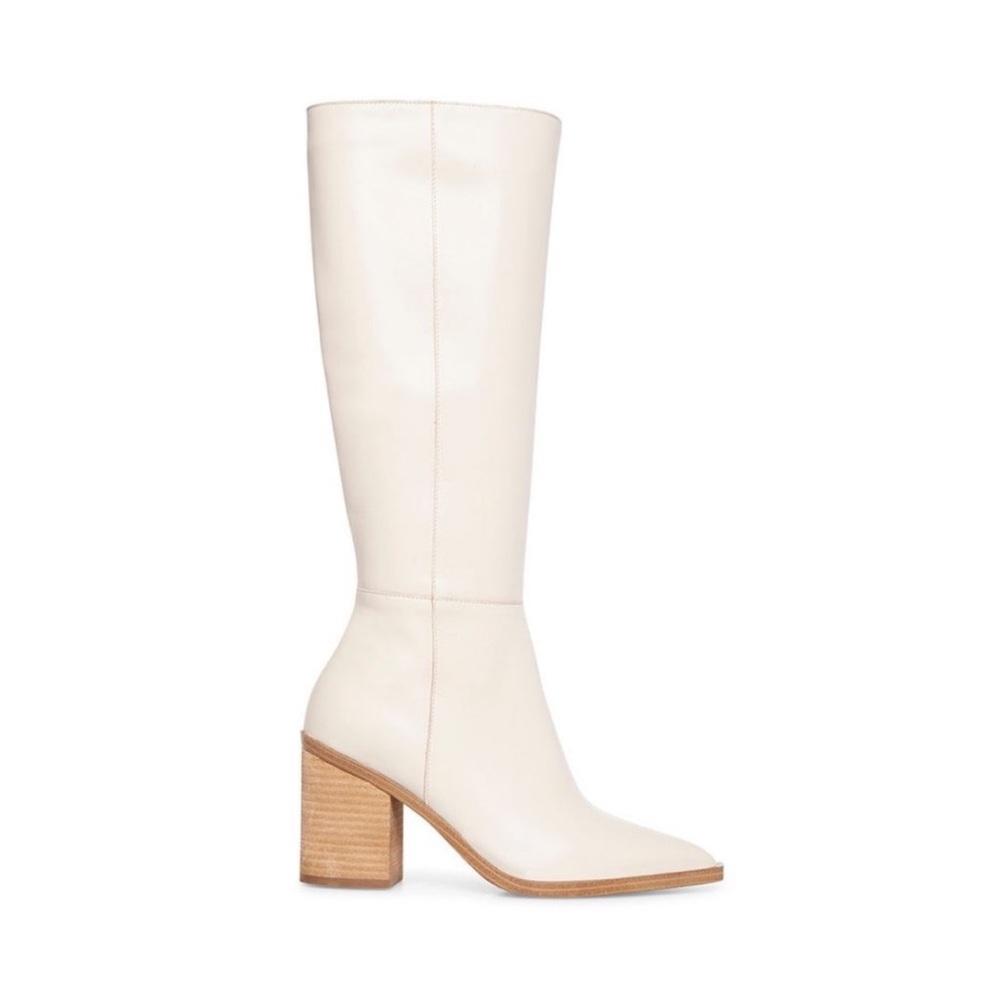 Steve Madden Tove Boots in Bone Leather